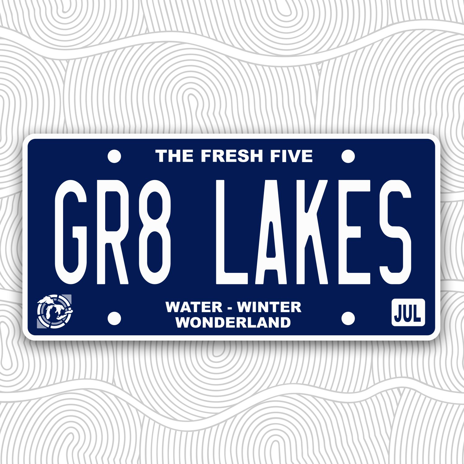 The Fresh Five license plate sticker